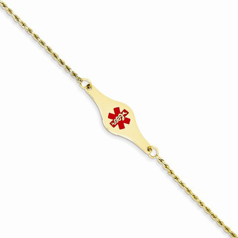 14K Yellow Gold Medical Jewelry Bracelet