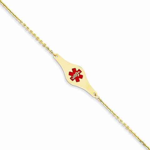 14K Yellow Gold Medical Jewelry Bracelet