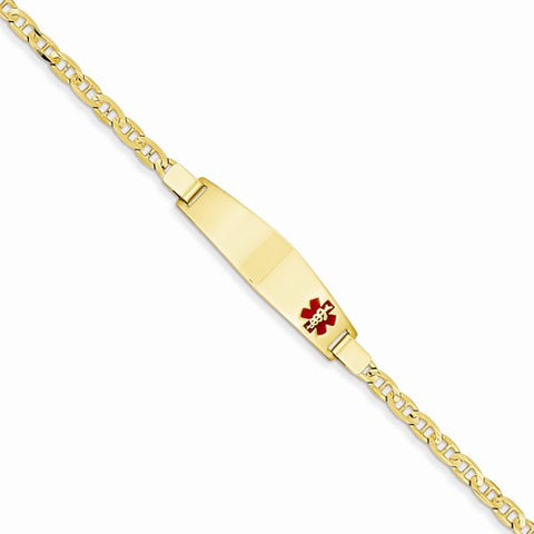 14K Yellow Gold Medical Id Bracelet
