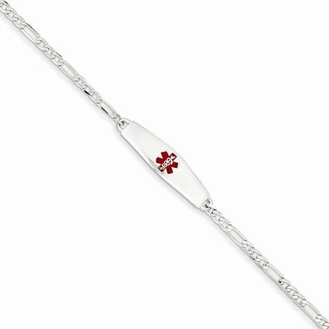 14K White Gold Medical Jewelry Bracelet