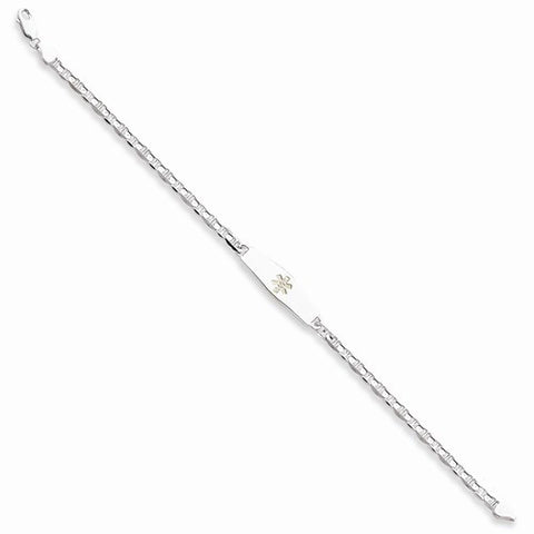14K Yellow Gold Non-Enameled Medical Id Bracelet