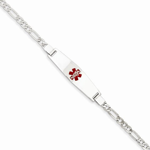 14K White Gold Medical Jewelry Bracelet