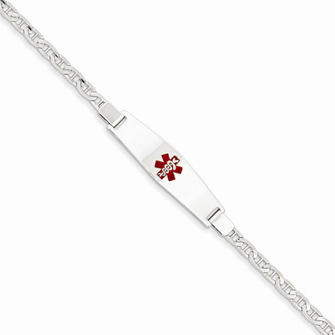 14K White Gold Medical Jewelry Bracelet