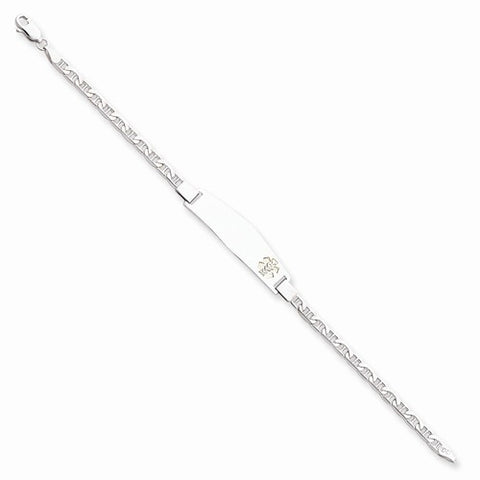 14K Yellow Gold Non-Enameled Medical Id Bracelet