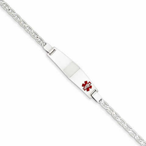 14K White Gold Medical Jewelry Bracelet