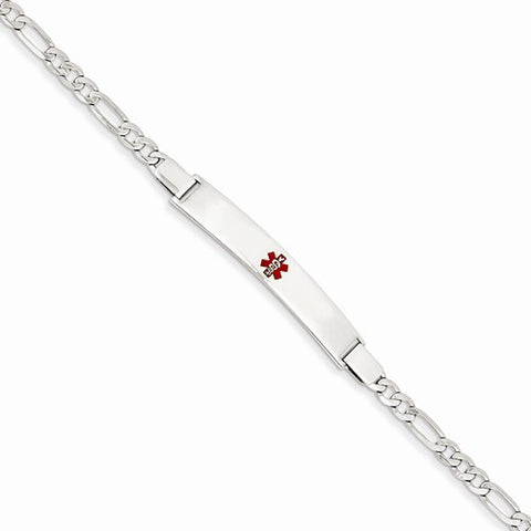 14K White Gold Medical Jewelry Bracelet