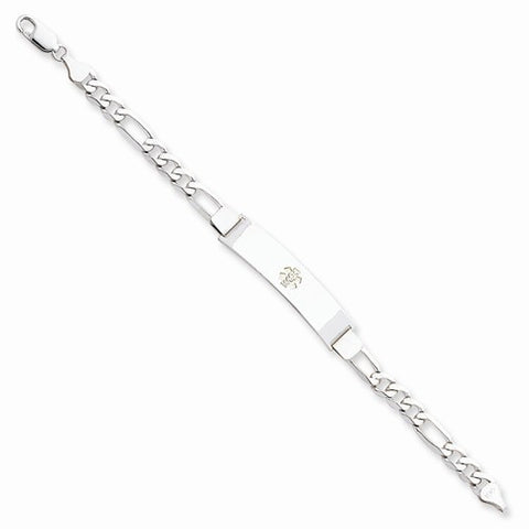 14K Yellow Gold Non-Enameled Medical Id Bracelet