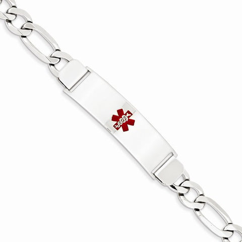 14K White Gold Medical Jewelry Bracelet