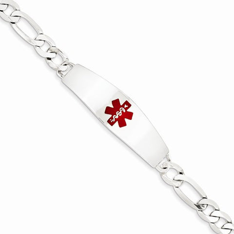 14K White Gold Medical Jewelry Bracelet