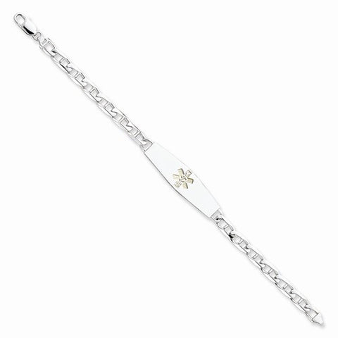 14K Yellow Gold Non-Enameled Medical Id Bracelet