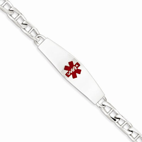 14K White Gold Medical Jewelry Bracelet