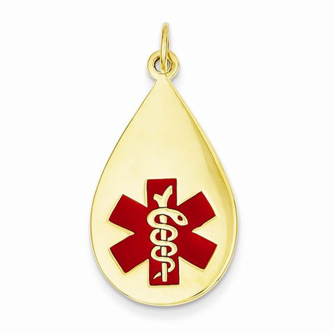 14k Gold Medical Jewelry Pendant, Dazzling Pendants for Necklace