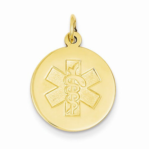 14k Gold Medical Jewelry Enameled pendant, Pendants for Necklace