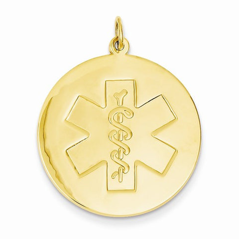 14k Gold Medical Jewelry Enameled pendant, Alluring Pendants for Necklace