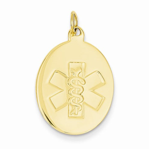 14k Gold Non-enameled Medical Jewelry pendant, Exquisite Pendants for Necklace