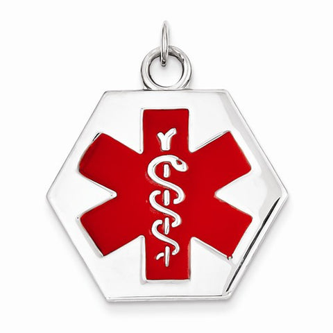 14k White Gold Medical Jewelry pendant, Alluring Pendants for Necklace