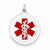 14kw White Gold Medical Jewelry Pendant, Pendants for Necklace