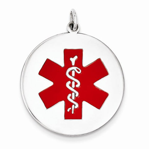 14k White Gold Medical Jewelry pendant, Dazzling Pendants for Necklace