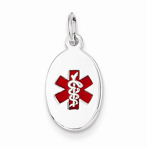 14k White Gold Medical Jewelry pendant, Delightful Pendants for Necklace