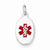 14k White Gold Medical Jewelry pendant, Delightful Pendants for Necklace