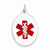 14k White Gold Medical Jewelry pendant, Exquisite Pendants for Necklace