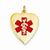 14k Gold Heart-Shaped Polished Enameled Engravable Medical Jewelry pendant, Gorgeous Pendants for Necklace