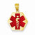 14k Gold Enameled Medical Disk pendant, Pendants for Necklace