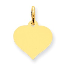 14k Gold Heart Disc Charm hide-image