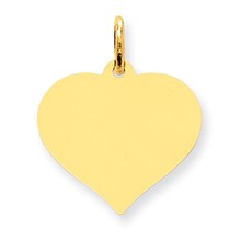 14k Gold Heart Disc Charm hide-image