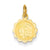 14k Gold Girl Head on .009 Gauge Engravable Scalloped Disc Charm hide-image