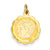 14k Gold Boy Head on .013 Gauge Engravable Scalloped Disc Charm hide-image