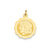 Girl Head on .013 Gauge Engravable Scalloped Disc Charm in 14k Gold