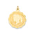 Girl Head on .018 Gauge Engravable Scalloped Disc Charm in 14k Gold