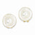 14k Yellow Gold Cultured Mabe Pearl Earrings
