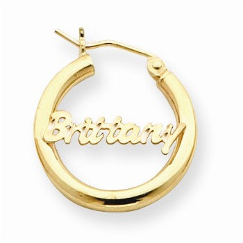 14k Yellow Gold Polished Tube Earrings
