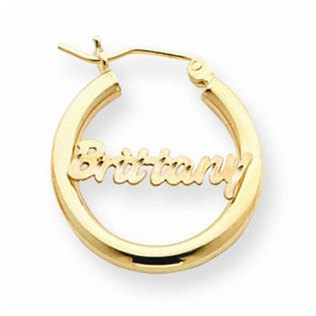 14k Yellow Gold Polished Tube Earrings