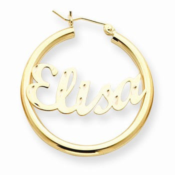 14k Yellow Gold Polished Tube Earrings