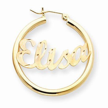14k Yellow Gold Polished Tube Earrings