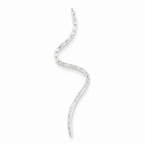 14k White Gold Fancy Diamond Pendant, Quality AAA (F-G Color, VS2-SI1 Clarity)