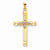 14k Gold AA Diamond Latin Hollow Cross Pendant, Quality AA (G-H Color, SI1-SI2 Clarity)