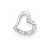 14k White Gold .1ct A Quality Fancy Diamond Heart Pendant, Quality A (G-I Color, SI2 Clarity)