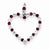 14k White Gold Completed Diamond & Ruby Heart pendant, Charm