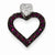 14k White Gold Completed Diamond & Ruby Heart pendant, Dazzling Pendants for Necklace