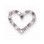 14k White Gold Pink Sapphire & Diamond Chain Slide Pendant, Quality AA (G-H Color, SI1-SI2 Clarity, 0.15 cttw)