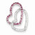 14k White Gold Pink Sapphire & Diamond Chain Slide Pendant, Quality AA (G-H Color, SI1-SI2 Clarity, 0.23 cttw)