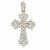 14k Gold Filigree Diamond Cross Pendant, Quality AA (G-H Color, SI1-SI2 Clarity)