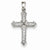 14k White Gold Passion Diamond Cross Pendant, Quality AA (G-H Color, SI1-SI2 Clarity, 0.19 cttw)
