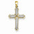 14k Gold Passion Diamond Cross Pendant, Quality AA (G-H Color, SI1-SI2 Clarity, 0.19 cttw)