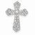 14k White Gold Passion Diamond Cross Pendant, Quality AA (G-H Color, SI1-SI2 Clarity, 0.32 cttw)