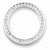 14k White Gold Diamond Circle Pendant, Quality AA (G-H Color, SI1-SI2 Clarity, 0.51 cttw)